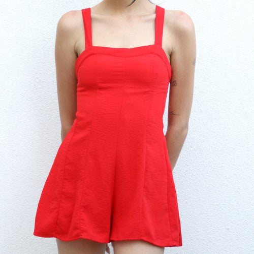 Red Romper Shorts